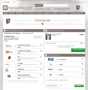 Mencorner Checkout 1 page