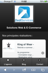 Site mobile DediServices