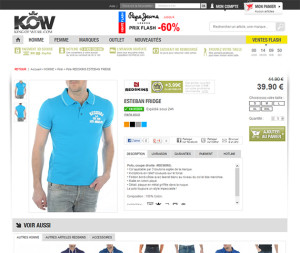 KinOgWear : refonte fiche produi e-commerce