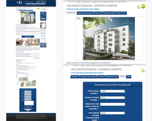 création e commerce immobilier page programme et détails