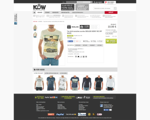 création site e commerce King of wear page produits
