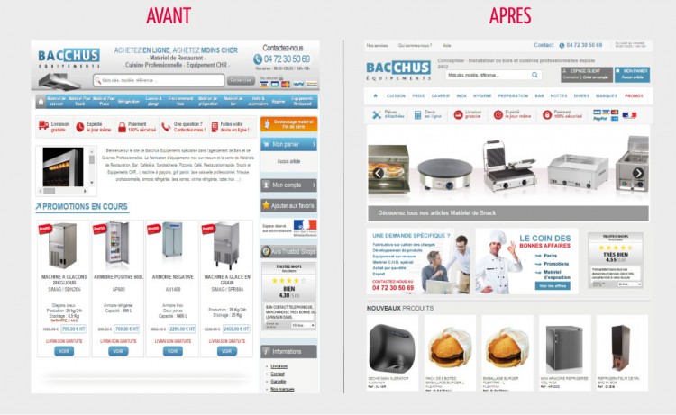 Refonte site e commerce Bacchus équipements électroménagers