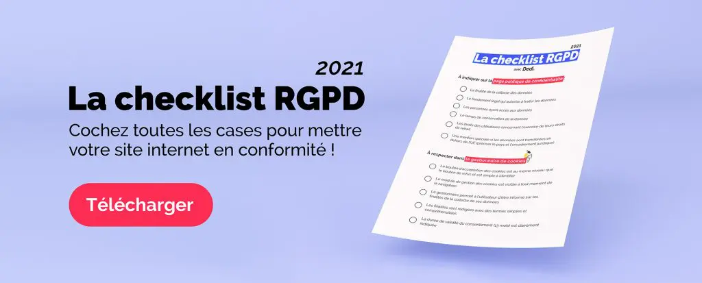 RGPD 2021 checklist à télécharger