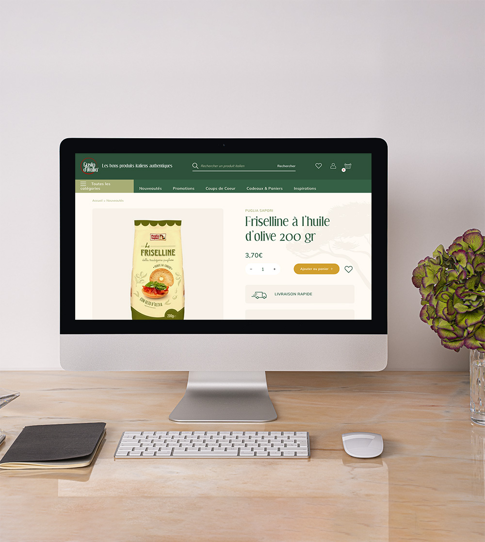 site ecommerce gusto ditalia sous bigcommerce