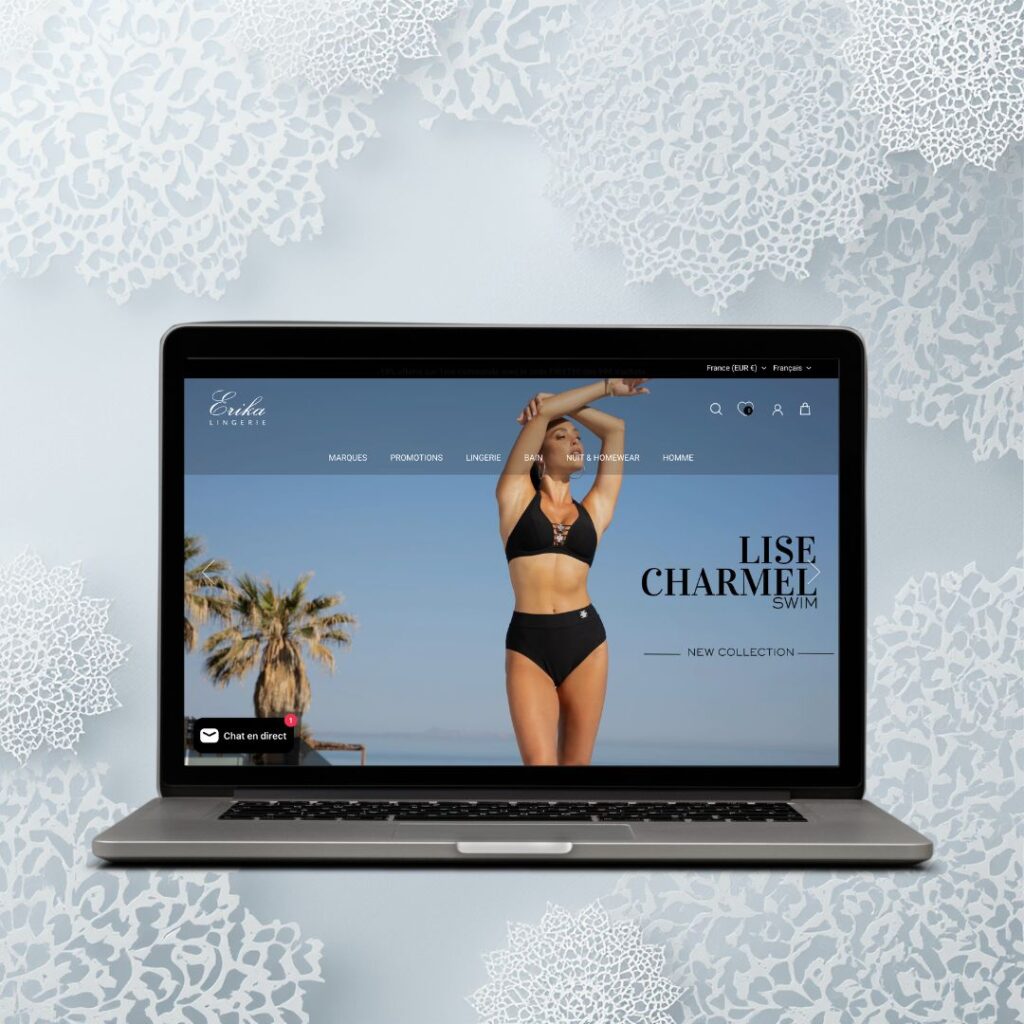 Capture d'écran t Migration Shopify - Erika lingerie - Dedi Agency - agence e-commerce Capture d'écran t Migration Shopify - Erika lingerie - Dedi Agency - agence e-commerce
