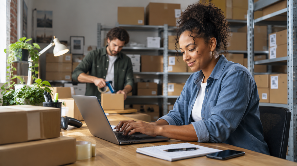 Bureau Femme E-commerce B2B