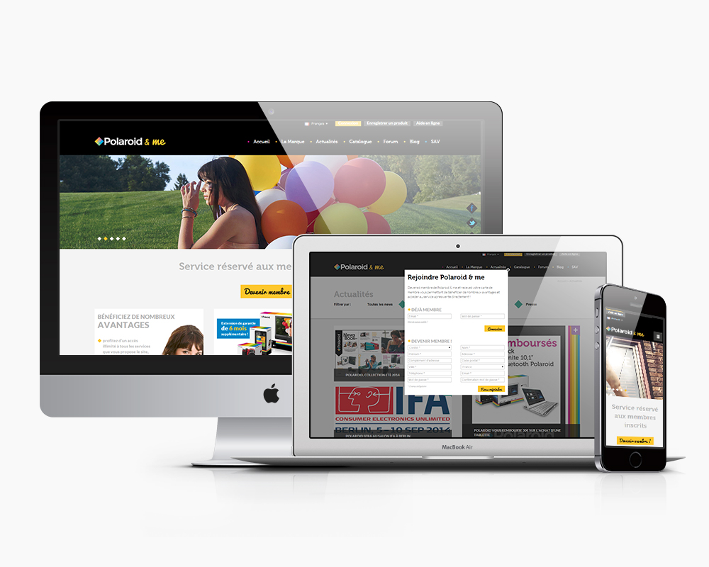 site polaroid en francais - polaroid service client